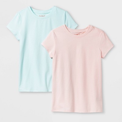 Girls' 2pk Solid Short Sleeve T-shirt ...